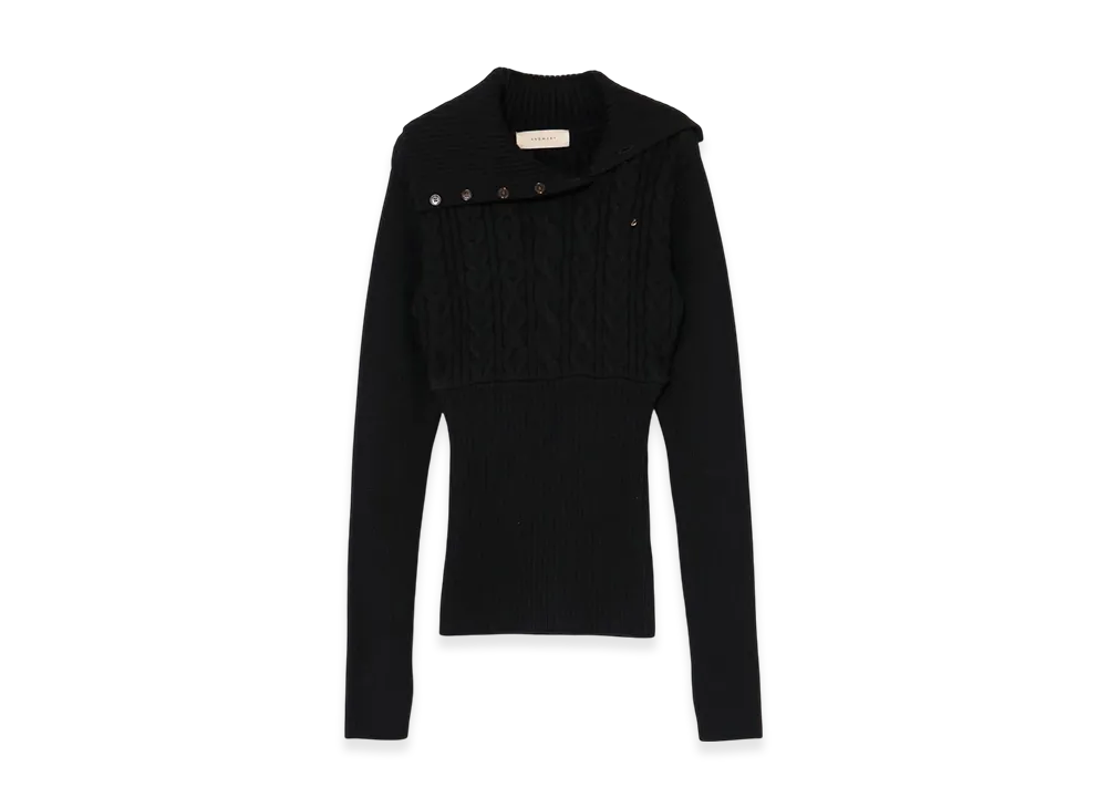 ANDMARY Roxy Turtle Knit Tops "Black"