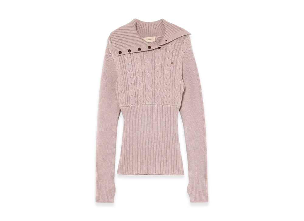 ANDMARY Roxy Turtle Knit Tops "Pink"