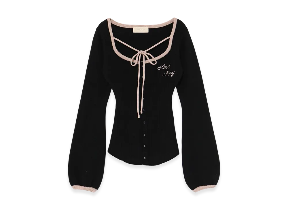 ANDMARY Sonique Knit Tops "Black"