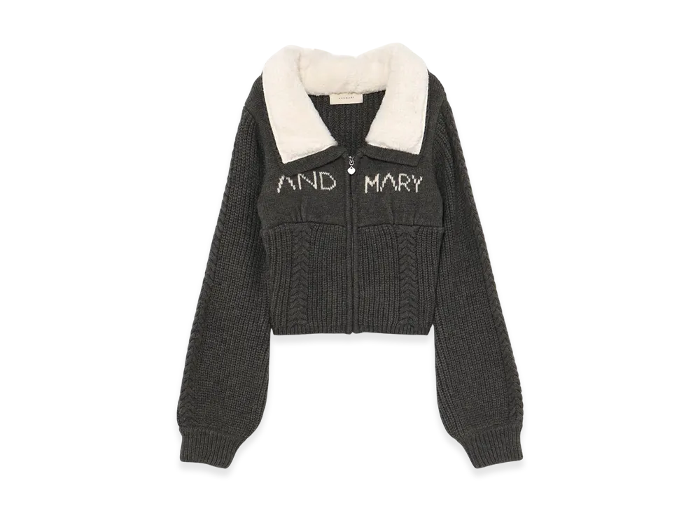 ANDMARY Mary Logo Zip Tops 