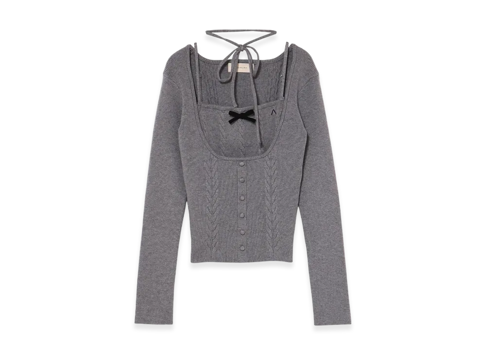 ANDMARY Sharon Ribbon Tops "Gray"