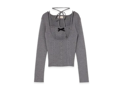 ANDMARY Sharon Ribbon Tops "Gray"