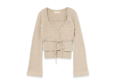 ANDMARY Delta Button Tops "Beige"