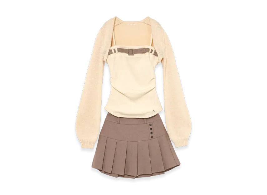 ANDMARY Heidi Belt Pleats Set Up ANDMARY Heidi Belt Pleats Set Up