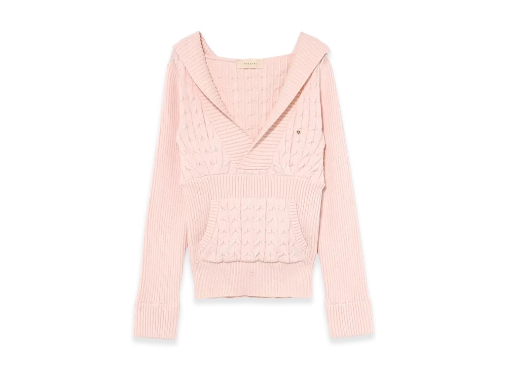 ANDMARY Taylor Hoodie Knit Tops "Pink"
