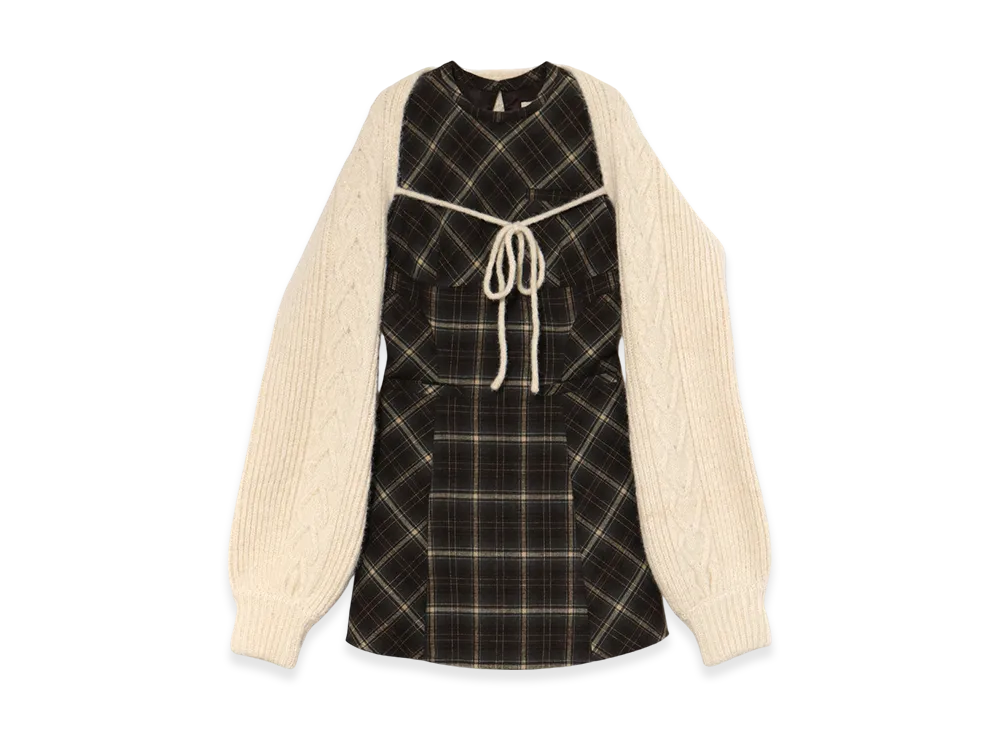 ANDMARY Mimi check set mini dress 