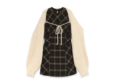 ANDMARY Mimi check set mini dress "Brown"