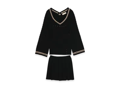 ANDMARY Yuhua school knit set up "Black"