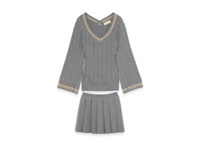 ANDMARY Yuhua school knit set up "Gray"