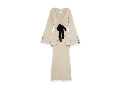ANDMARY Rola ribbon set dress "Beige"