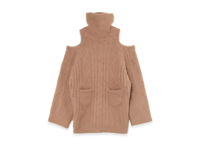 ANDMARY Allyn cable knit dress "Mocha Brown"