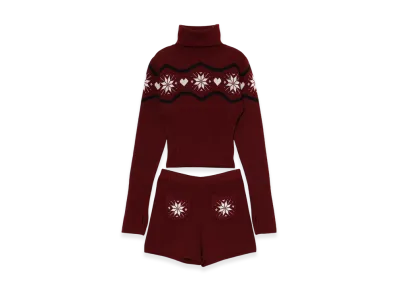 ANDMARY Holy knit set up "Red"