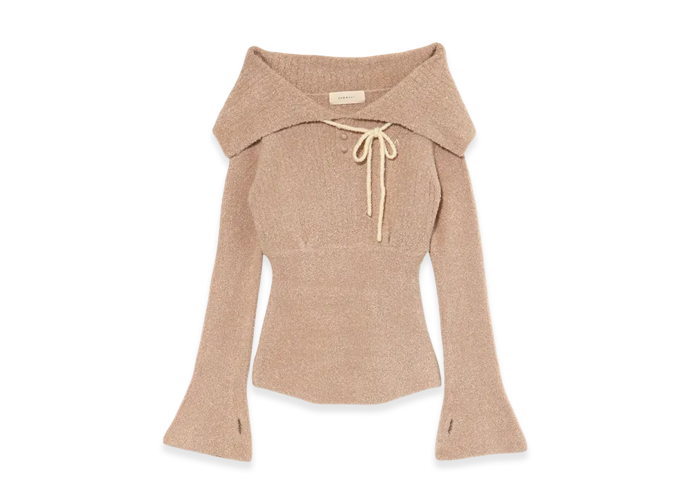 ANDMARY Flora knit tops "Beige"