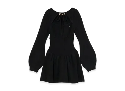 ANDMARY Amy cable flare mini dress "Black"