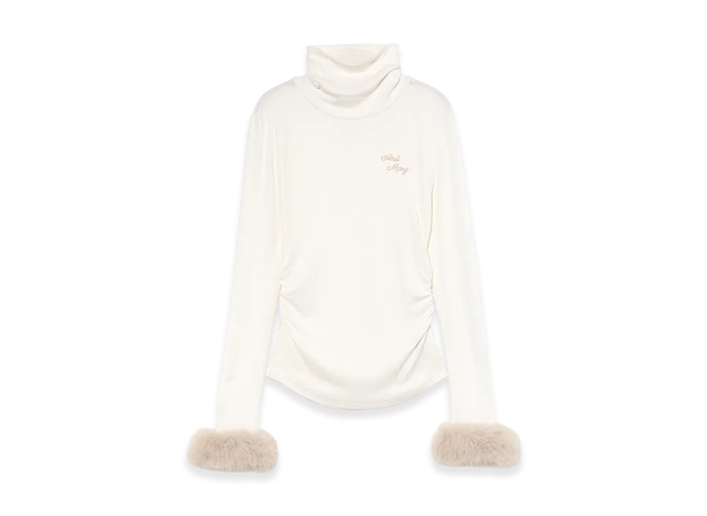 andmary Nicole fur tops white｜ANDMARY】Nicole fur tops