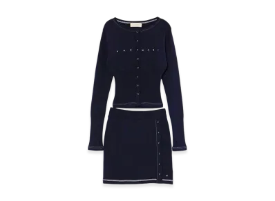 ANDMARY Mary logo cardigan set up "Navy"