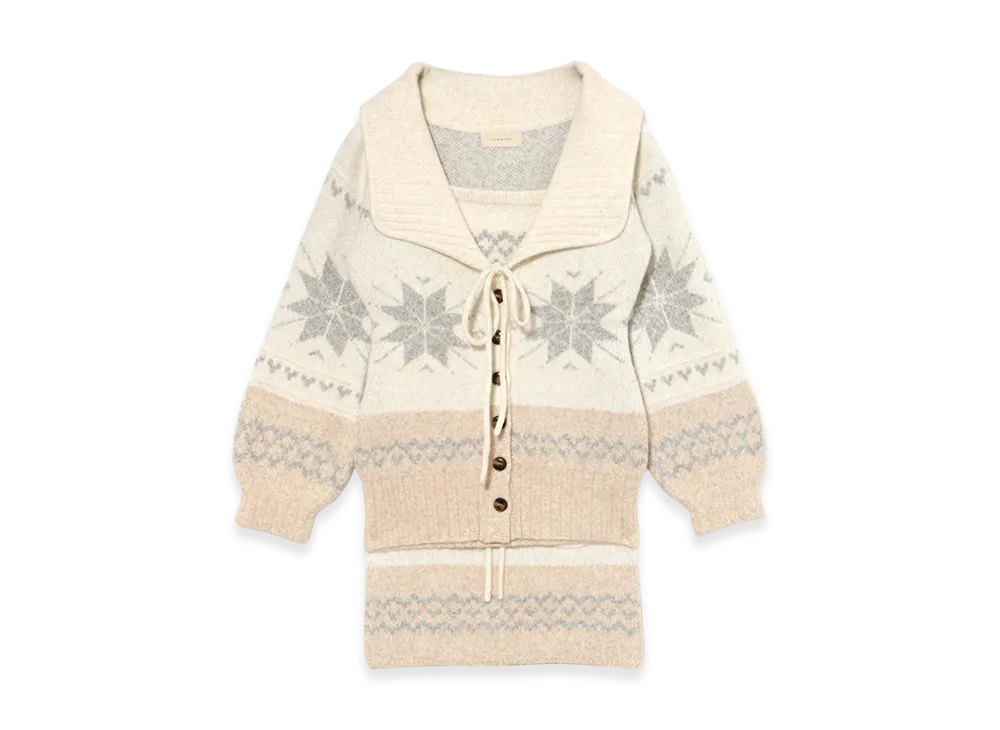 ANDMARY Heart nordic cardigan set up "Gray"
