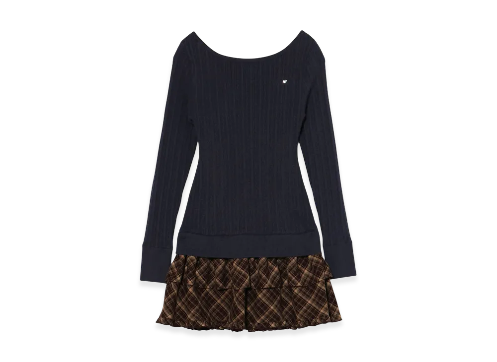 ANDMARY Nina check mini dress "Navy"