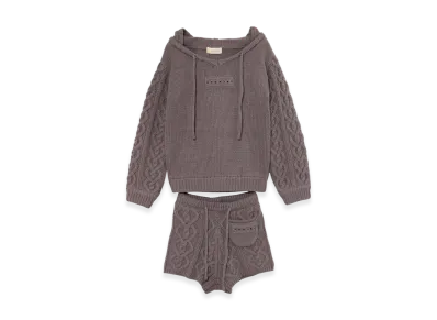 ANDMARY Mou loose knit set up "Gray"