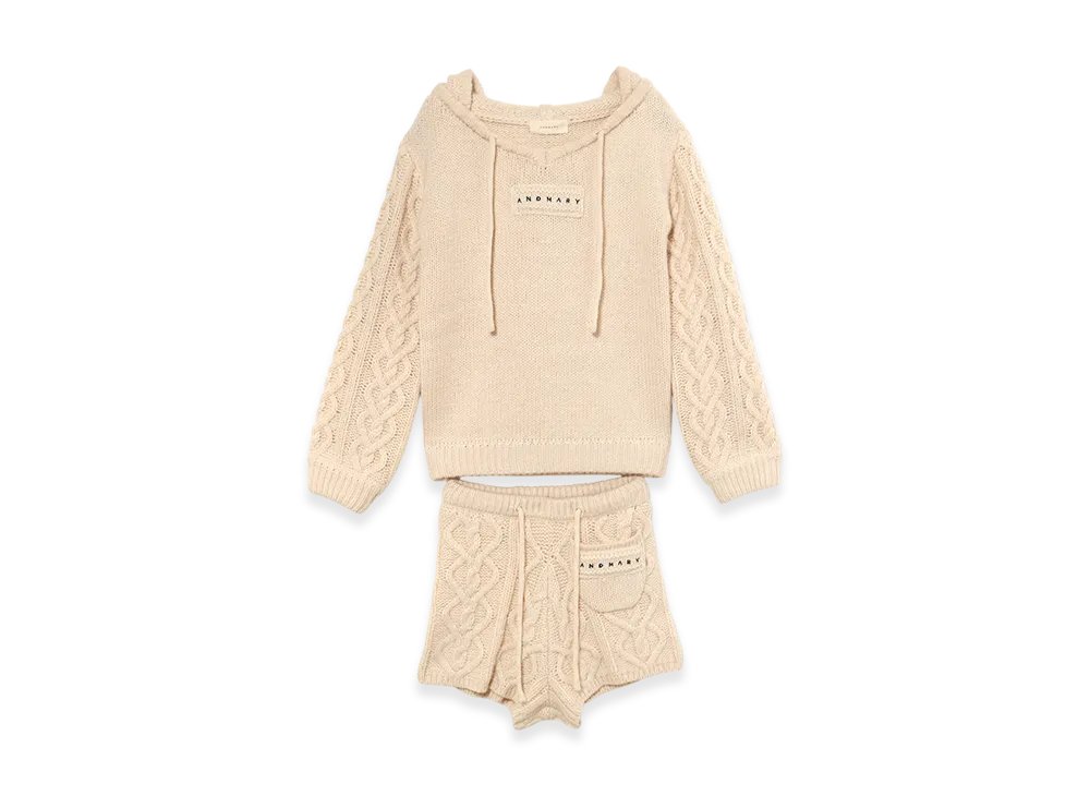 ANDMARY Mou loose knit set up 