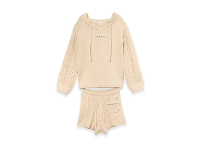ANDMARY Mou loose knit set up "Ivory"