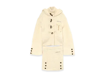 ANDMARY Cable knit jacket set up "Ivory"
