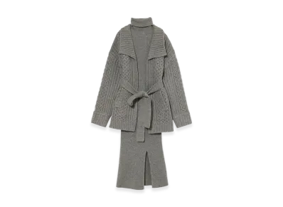 ANDMARY Nana cable knit set dress "Gray"