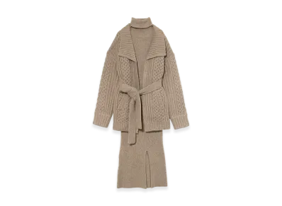 ANDMARY Nana cable knit set dress "Beige"