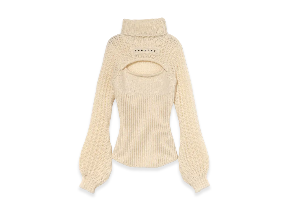 ANDMARY Donna knit tops "White"