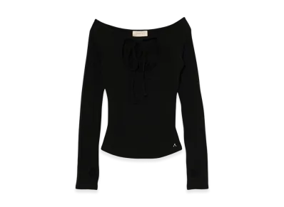 ANDMARY Nini ribbon tops "Black"