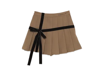 ANDMARY Valentine Ribbon Mini Skirt "Beige"