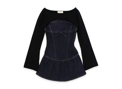ANDMARY Bonnie Denim Mini Dress "Navy Blue"