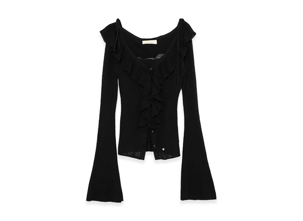 ANDMARY Fiona Ruffle Tops "Black"