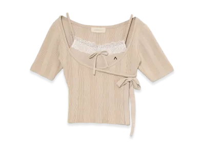 ANDMARY Cachecoeur Lace Set Tops "Beige"