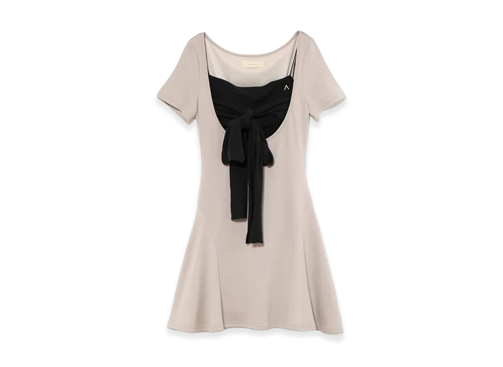 ANDMARY Lady Like Mini Dress "Beige"