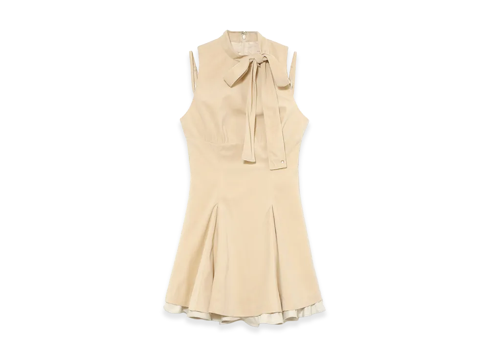 ANDMARY Daisy Velour Mini Dress "Beige"