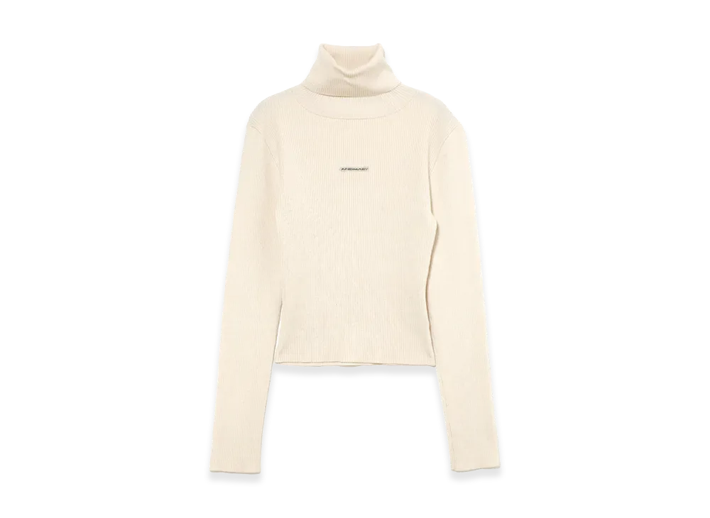 ANDMARY Mary Turtle Knit Tops "Ivory"