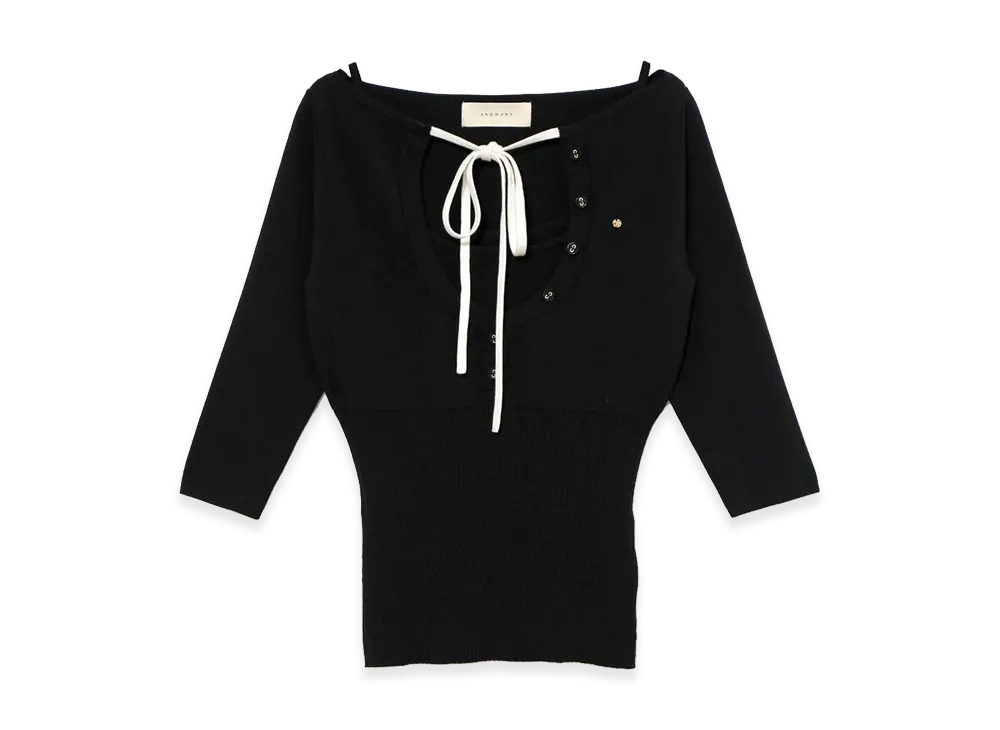 ANDMARY Hein Ribbon Knit Tops 