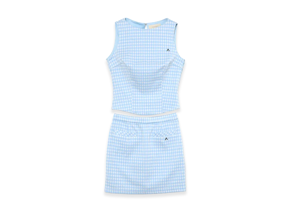 ANDMARY Ruru Gingham Set Up Mini "Ice Blue"