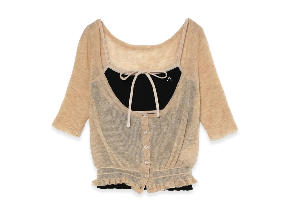 ANDMARY Women's Cameron Knit Set Tops "Black"