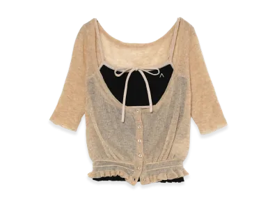 ANDMARY Women's Cameron Knit Set Tops "Black"