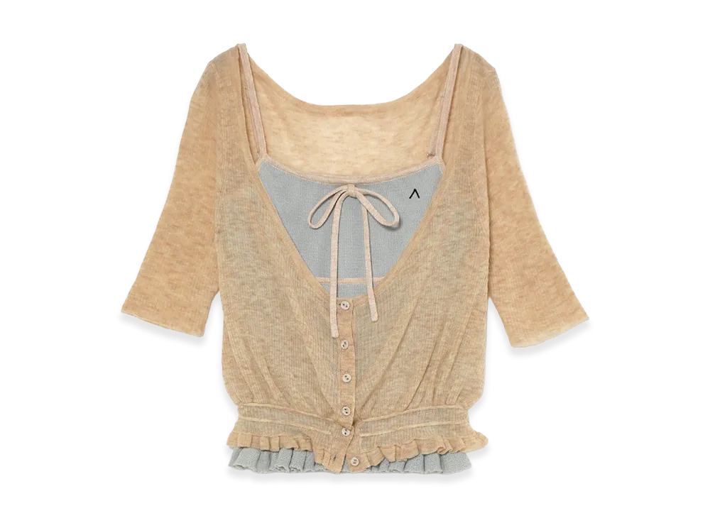 ANDMARY Women's Cameron Knit Set Tops "Ice Blue"