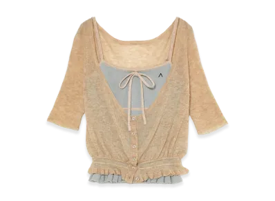 ANDMARY Women's Cameron Knit Set Tops "Ice Blue"