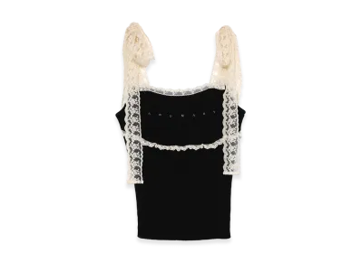 ANDMARY Women's Lil Lace Knit Tops "Black"