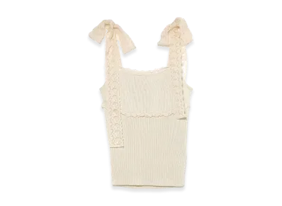 ANDMARY Women's Lil Lace Knit Tops "Ivory"
