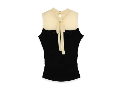 ANDMARY Women's Amy Ribbon Tops "Black"