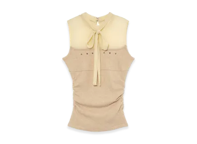 ANDMARY Women's Amy Ribbon Tops "Ivory"