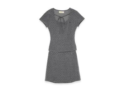 ANDMARY Women's Dot Ribbon Set Up "Gray"