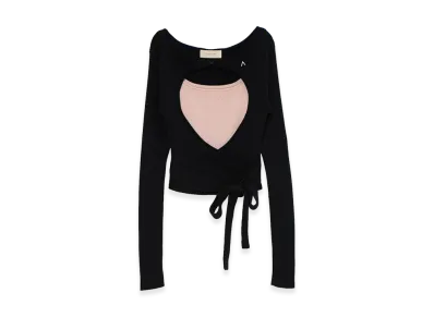 ANDMARY Women's Ballet Ribbon Set Tops "Black"