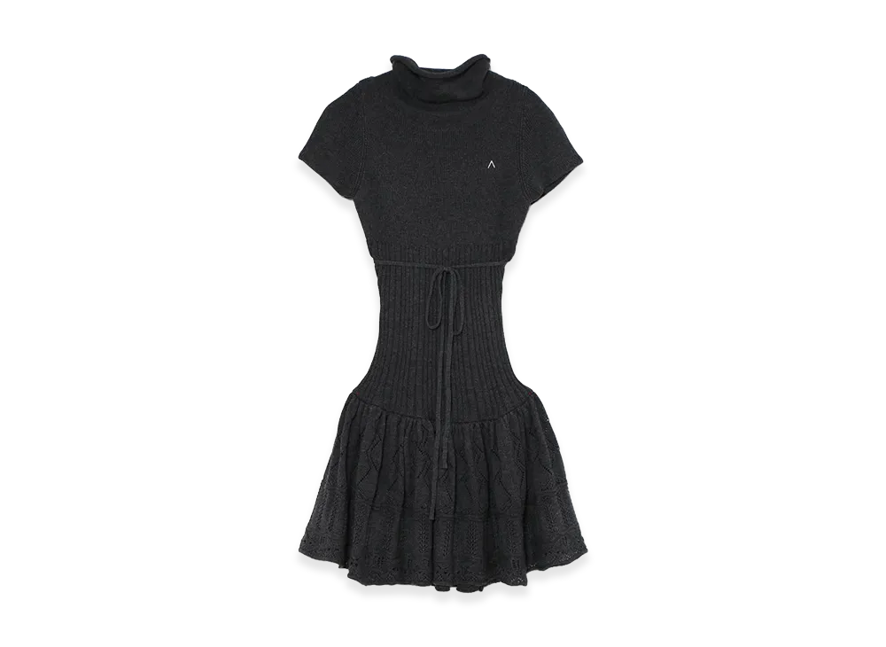 Milky frill mini dress andmary black 【公式通販】